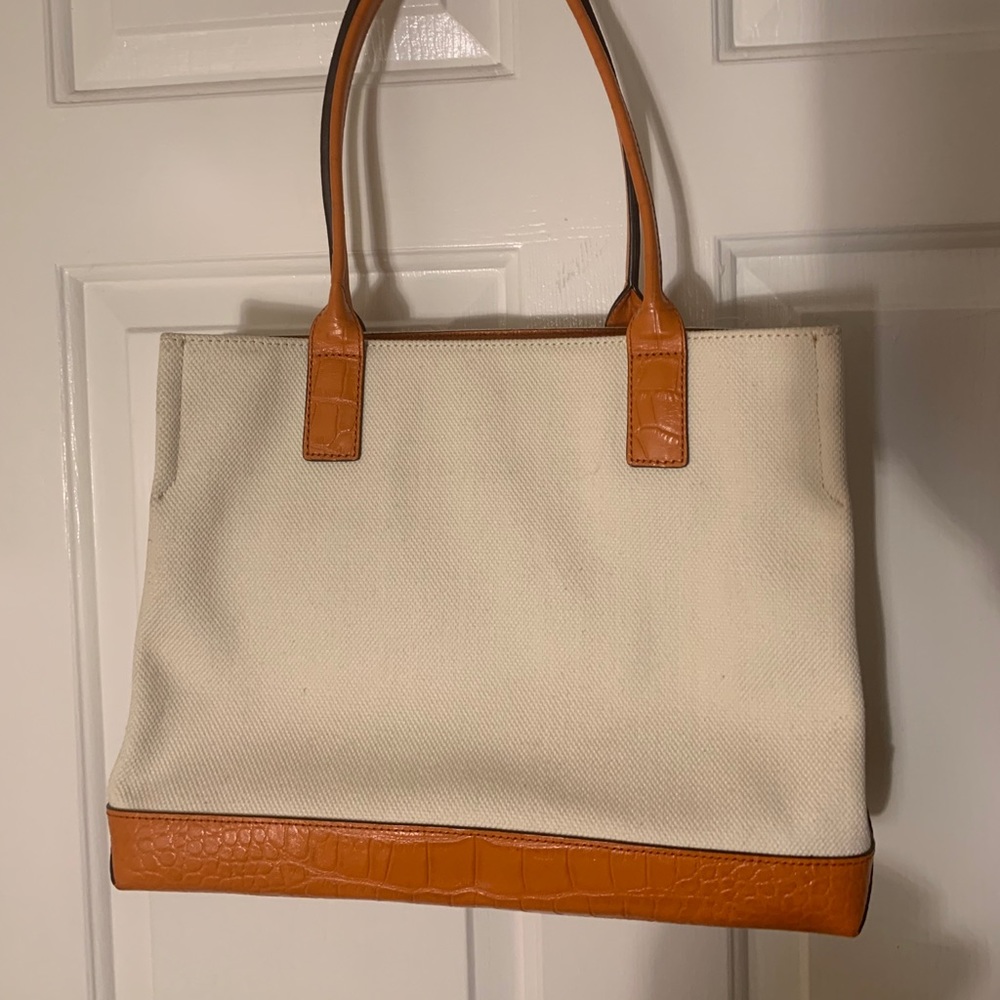 Vintage Michael Kors Orange 🍊 Croc 🐊 and Canvas - Picture 7 of 15